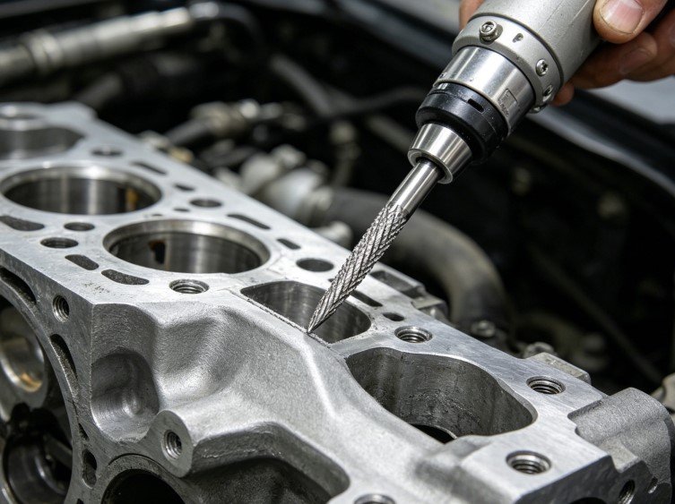 automotive manufacturing with carbide burrs